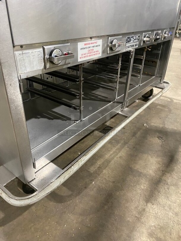 NICE! Seco Electric Powered All Stainless Steel 4 Compartment Steam Table! With Sneeze Guard!On Casters! - Image 6 of 9