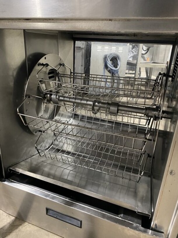NICE! Henny Penny Electric Powered Counter Top Chicken Rottiserrie Machine! Model TR6! With Baskets! Working When Removed!  - Image 5 of 9