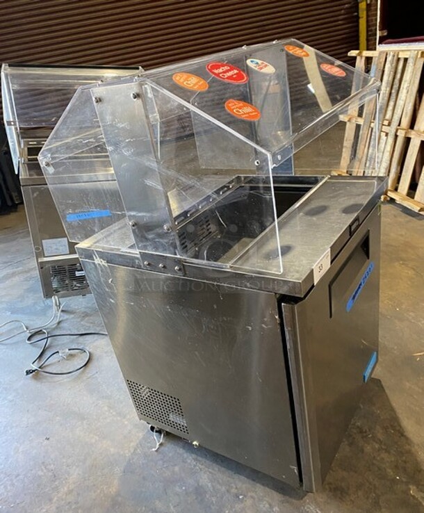 Turbo Air Refrigerated Salad Bar Island! Single Door Storage Space Underneath! All Stainless Steel! Model: MST28711S SN: KMS29B3064 - Image 2 of 8