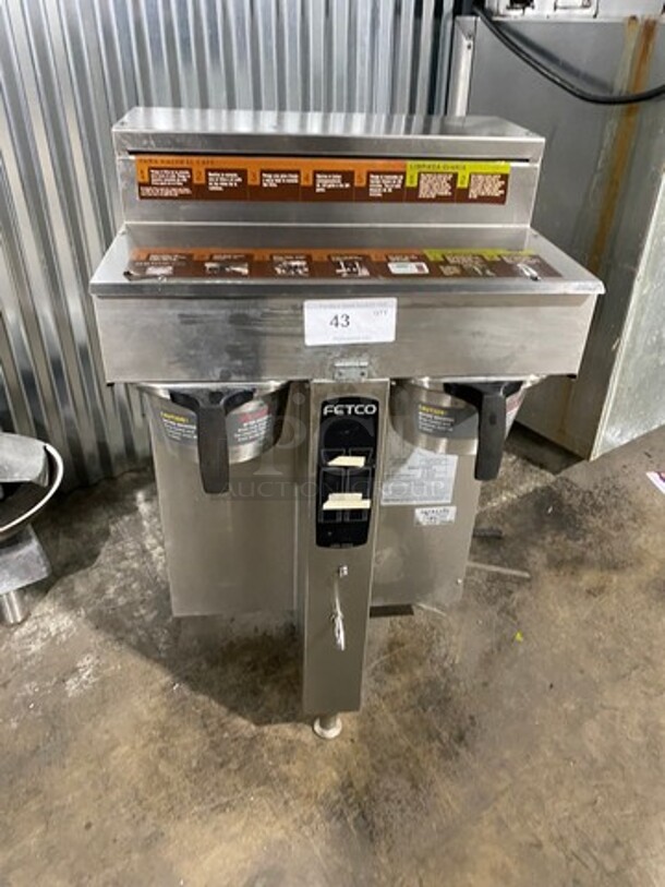 Fetco Commercial Countertop Dual Side Coffee Brewer! All Stainless Steel! On Legs! Model: CBS2052 SN:370110030930B 120/208/240V 60HZ 1/3 Phase - Image 1 of 8