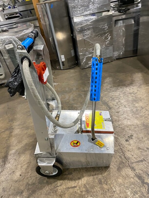 WOW! Shortening Shuttle Commercial Stainless Steel Waste Oil Transport Container! With Pump! On Casters! - Image 2 of 9