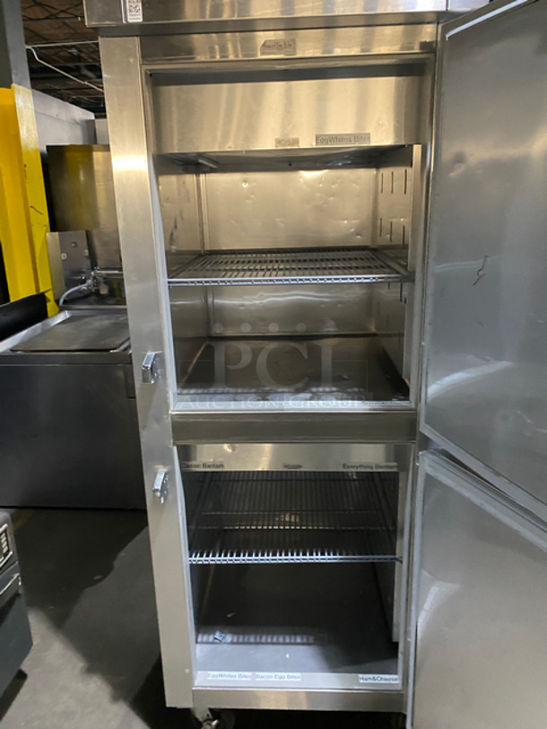 True Commercial Reach In Refrigerator/Freezer Combo! With 2 Half Doors! With Poly Coated Racks! All Stainless Steel! On Casters! Model: STG1DT2HS SN: 8629915 115V 60HZ 1 Phase - Image 5 of 10