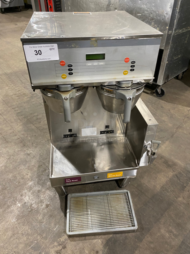Bunn Commercial Countertop Dual Coffee Brewing Machine! All Stainless Steel! On Small Legs! Model: DUALSHDBC 120/208V 60HZ 1 Phase