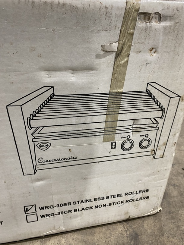 NEW In The Box! Wells Concessionaire Commercial Countertop Hot Dog Warmer/Roller! MODEL: WRG-30SR! - Image 2 of 2