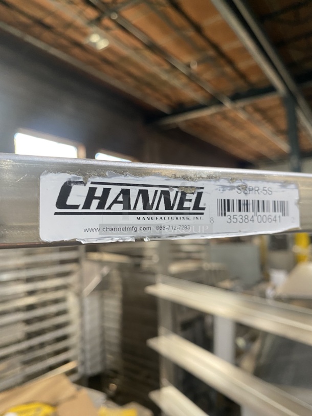 CHANNEL Metal Commercial Pan Transport Rack on Commercial Casters! MODEL: S3PR-5S SN:3538400641! - Image 4 of 4