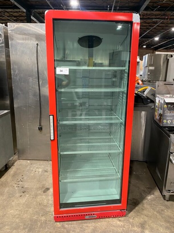 Metalfrio Commercial Single Door Reach In Cooler Merchandiser! With View Through Door! With Poly Coated Racks! Model: NG27CHC 120V - Image 1 of 8