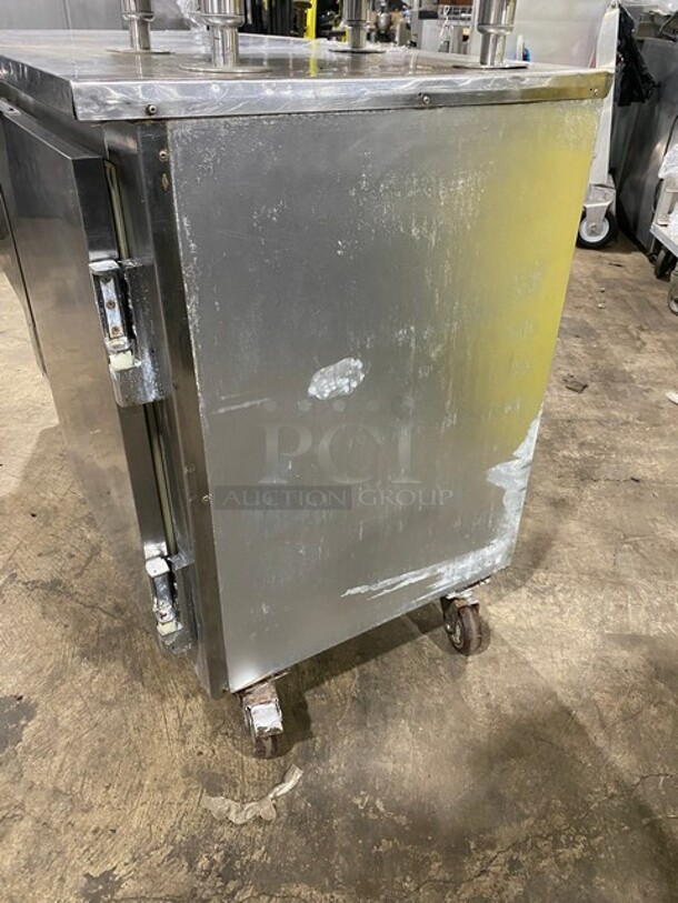NICE! Leader Commercial Refrigerated 2 Door Lowboy/Worktop Cooler! All stainless Steel! With Metal Rack! On Casters! 115V 1 Phase! Model: LB48 S/C SN: PY08M0308! - Image 2 of 8