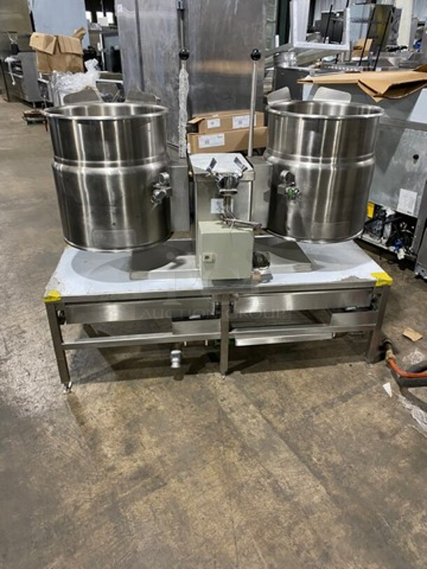 NEW! NEVER USED! Cleveland Commercial Countertop Electric Powered Jacketed Tilting Soup Kettle! On Equipment Stand! All Stainless Steel! On Legs! Model: TKET12T SN: WT680804C01 240V 60HZ 3 Phase - Image 3 of 10