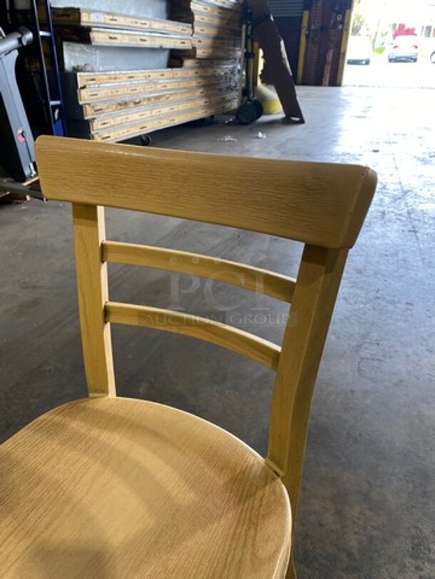 Brigadoon Heavy Duty Metal With Wooden Pattern Finish Dining Chairs! 3x Your Bid! - Image 7 of 9