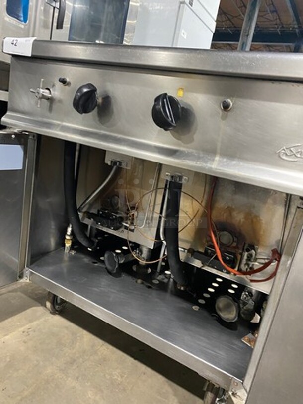 2012 Axis Commercial Natural Gas Powered 2 Bay Pasta Cooker! All Stainless Steel! On Casters! Model: AXDPG SN: GMF059 - Image 8 of 10
