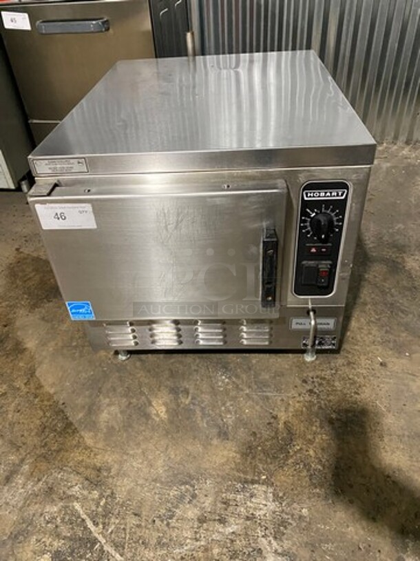 Hobart Commercial Electric Powered Countertop Convection Steamer! All Stainless Steel! On Small Legs! Model: HC24E03 SN: 463017129 208/240V 60HZ 1/3 Phase