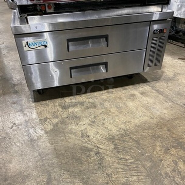 Avantco Commercial Refrigerated 2 Drawer Chef Base! All Stainless Steel! On Casters! Model: 178CBE52HC SN: 6389260217091206 115V