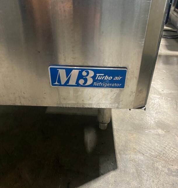 Turbo Air Refrigerated Salad Bar Island! Single Door Storage Space Underneath! All Stainless Steel! Model MST28711S SN:MS2T803217 115V  - Image 10 of 10