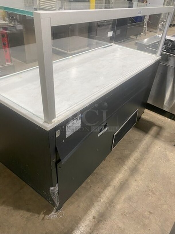 Nice! Structural Concepts Starbucks Style Refrigerated Open Grab-N-Go Display Case With Glass Enclosed Merchandiser Showcase On Top! Model SBZ665DR! 220V 1 Phase!
 - Image 4 of 8