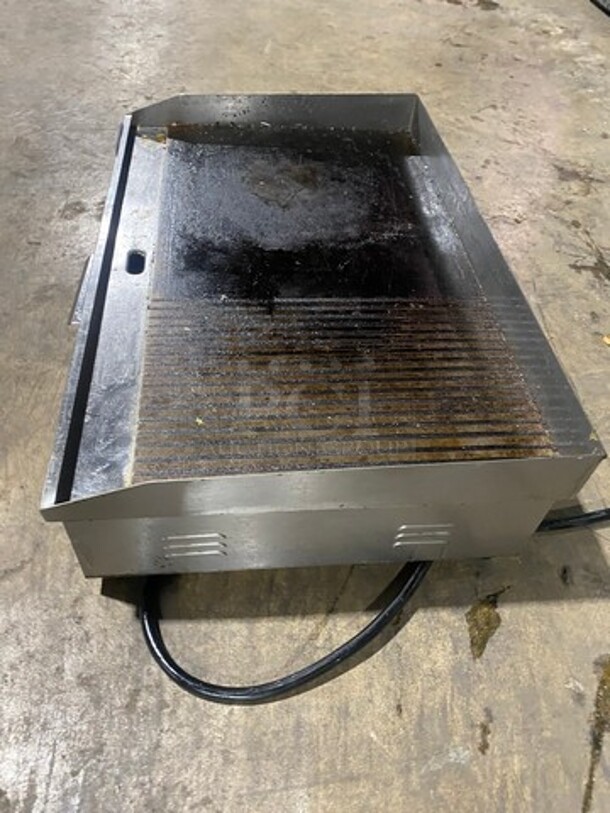 Vevor Commercial Countertop Flat And Grooved Grill Combo! With Back And Side Splashes! All Stainless Steel! Model: LDS22 - Image 4 of 9