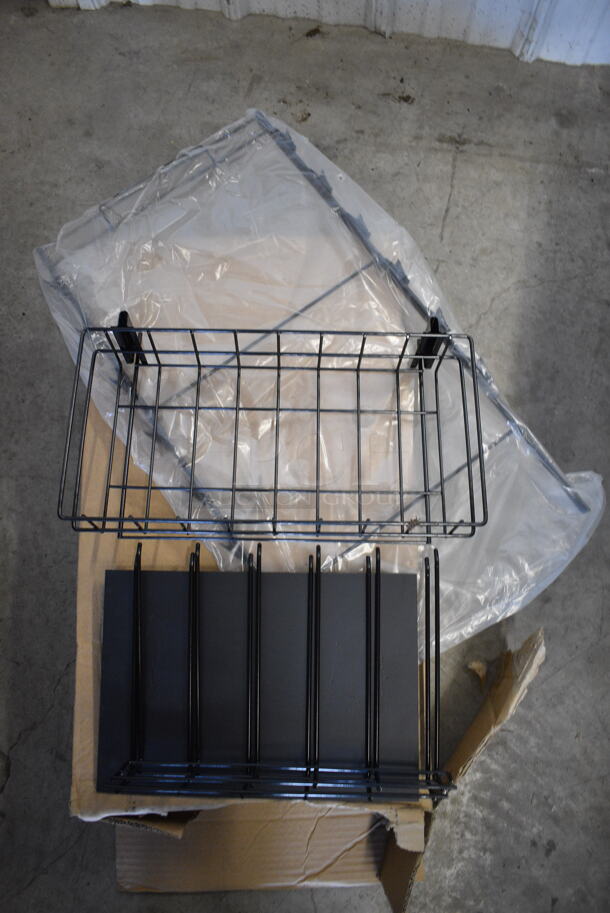 2 BRAND NEW IN BOX! Black Metal Chip Display Rack. 2 Times Your Bid!