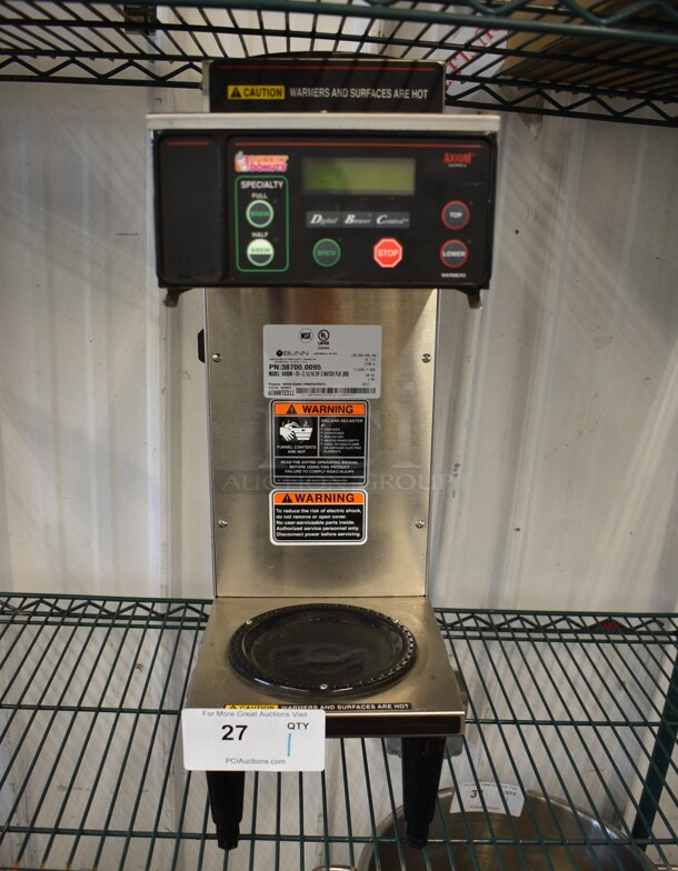 2017 Bunn AXIOM-35-2 Stainless Steel Commercial Countertop 2 Burner Coffee Machine. 120/208-240 Volts, 1 Phase. 8x19x24 - Image 1 of 7