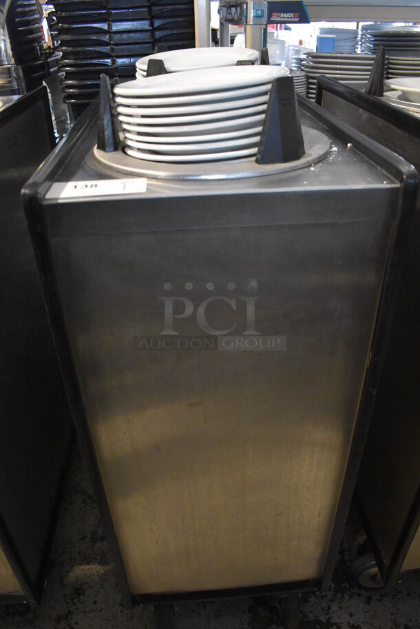 APW Wyott ML2-9-5P Stainless Steel Commercial 2 Well Plate Dispenser w/ 9
