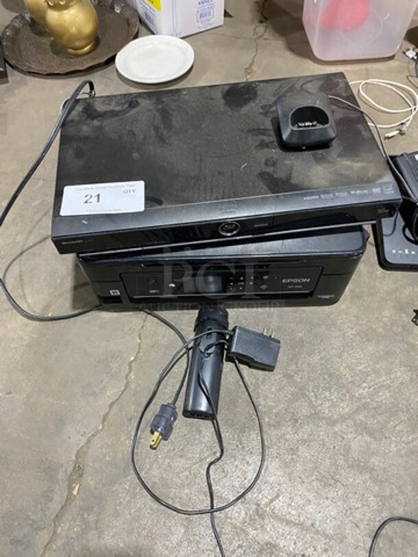 ALL ONE MONEY! MISCELLANEOUS! Includes Epson Printer, Sharp Blue Ray DVD Player And More! - Image 1 of 5