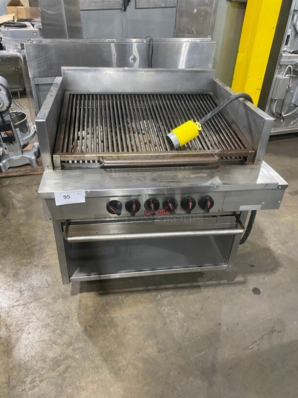 RARE FIND! MagiKitch'n Electric Powered Char Broiler Grill! With Back And Side Splashes! All Stainless Steel! WORKING WHEN REMOVED!