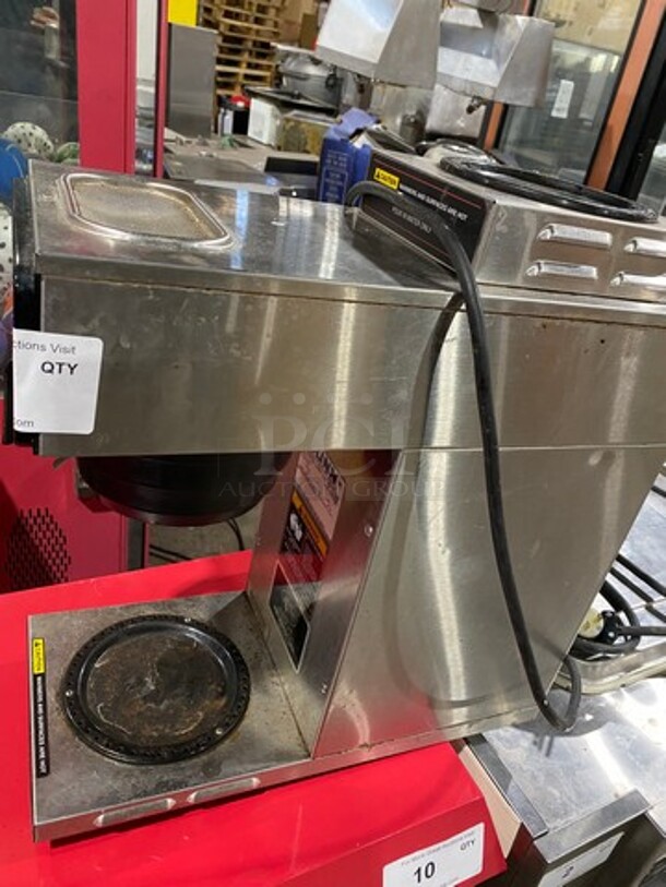 Bunn Commercial Countertop Coffee Maker! With 2 Coffee Pot Warmers! All Stainless Steel! Model: VP172 SN: VP17079260 120V 60HZ 1 Phase - Image 2 of 8