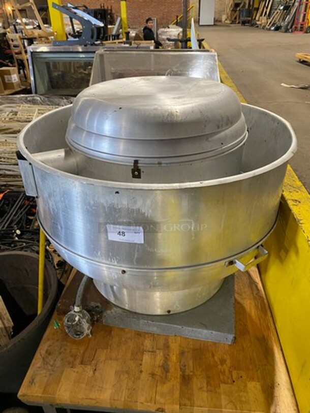 Flo Aire Commercial Rooftop Mushroom Exhaust Fan! All Stainless Steel! - Image 1 of 7