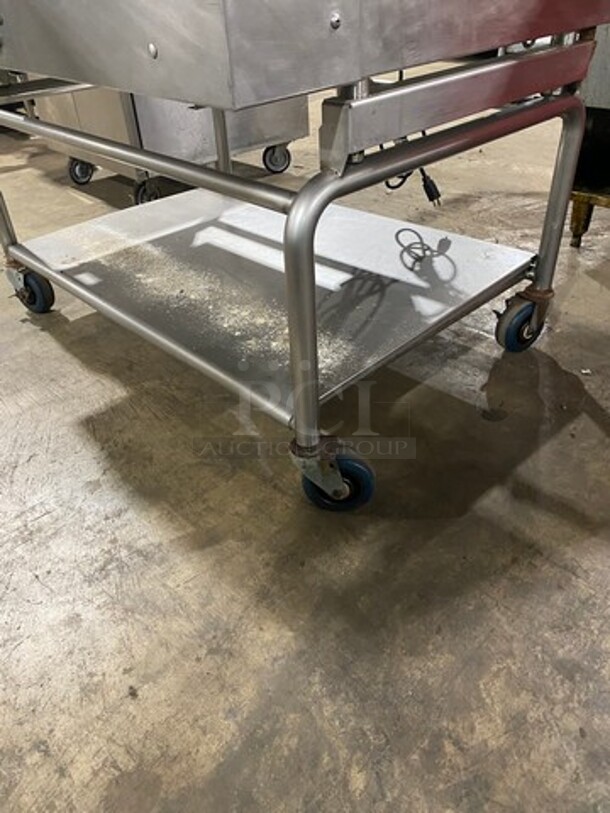 Woodstone Commercial Natural Gas Powered Flat Griddle! With Split Top! With Back & Side Splashes! On Equipment Stand! With Storage Space Underneath! All Stainless Steel! On Casters! - Image 8 of 12