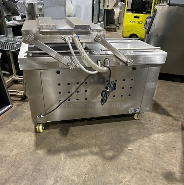 All Stainless Steel Double Chamber Vacuum Sealer packing Machine! On Commercial Casters! - Image 3 of 10