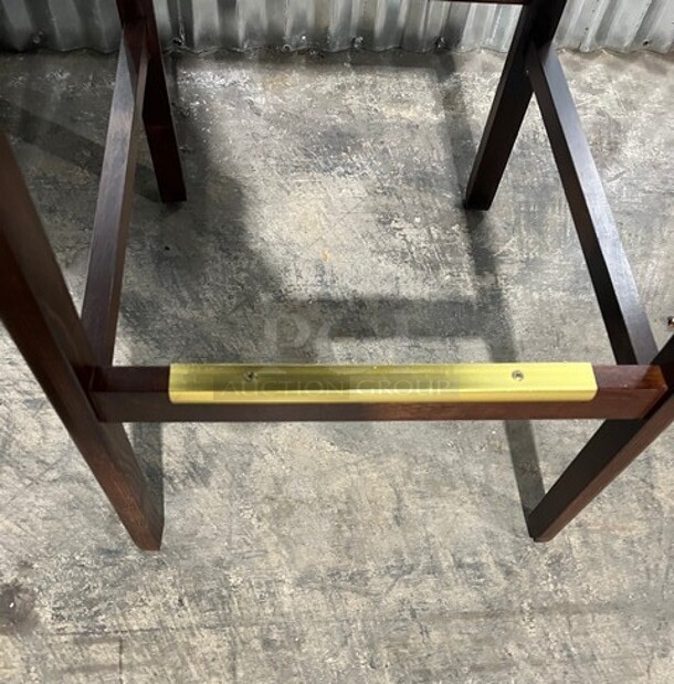 BRAND NEW! Collin European Beech Wood Restaurant Bar Stool In Walnut! 3x Your Bid! - Image 4 of 6