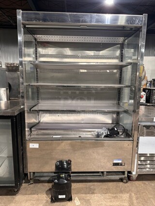 Karlos 200 UL Stainless Steel Commercial Grab N Go Open Case Merchandiser Display Unit! 230V 1PH! With Remote Compressor! 