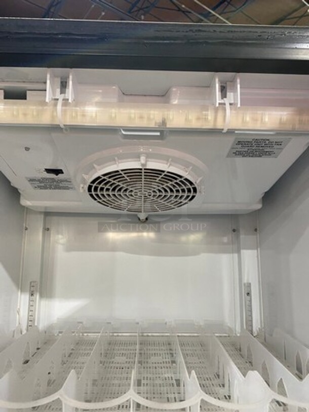 2012 Imbera Commercial Single Door Reach In Cooler Merchandiser! With View Through Door! Poly Drink Racks! WORKING WHEN REMOVED! Model: G319 SN: 534121112788 115V 60HZ 1 Phase - Image 9 of 10