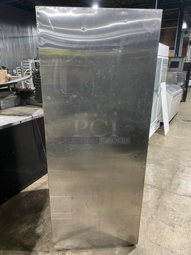 Leader 2 Glass Sliding Reach In Cooler Merchandiser! Model LS38! 115V 1 Phase!  - Image 2 of 8