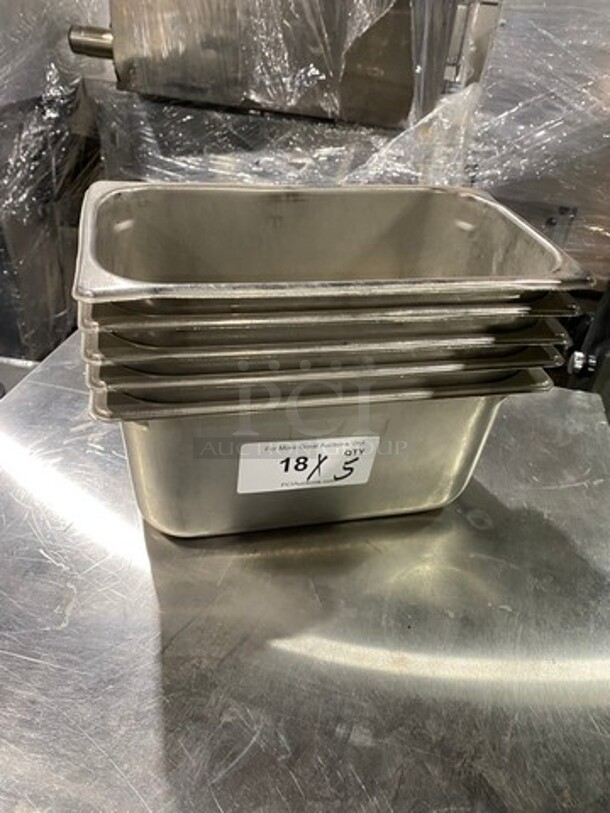 Commercial Steam Table/ Prep Table Food Pans! All Stainless Steel! 5x Your Bid!