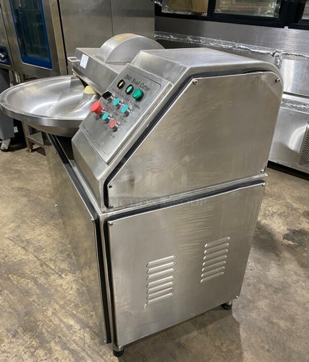 Nice! Jixiang Commercial Countertop Buffalo Chopper! All Stainless Steel! Working When Removed!  Model ZB40 Serial 2019072! 240V!  - Image 3 of 8
