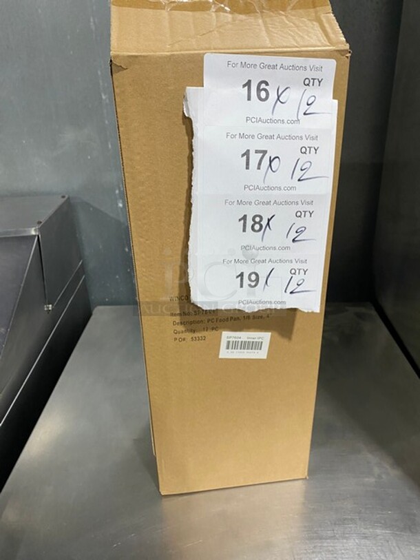 WOW! IN THE BOX! Winco 1/6 Drop In Pans! Model SP7604! 12 X Your Bid! - Image 1 of 7