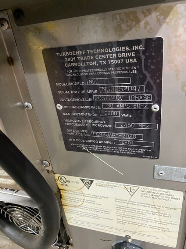 2020 TurboChef Metal Commercial Countertop Electric Powered Rapid Cook Oven! MODEL NGO SN: NGOD52047 208/240V 1PH - Image 5 of 8