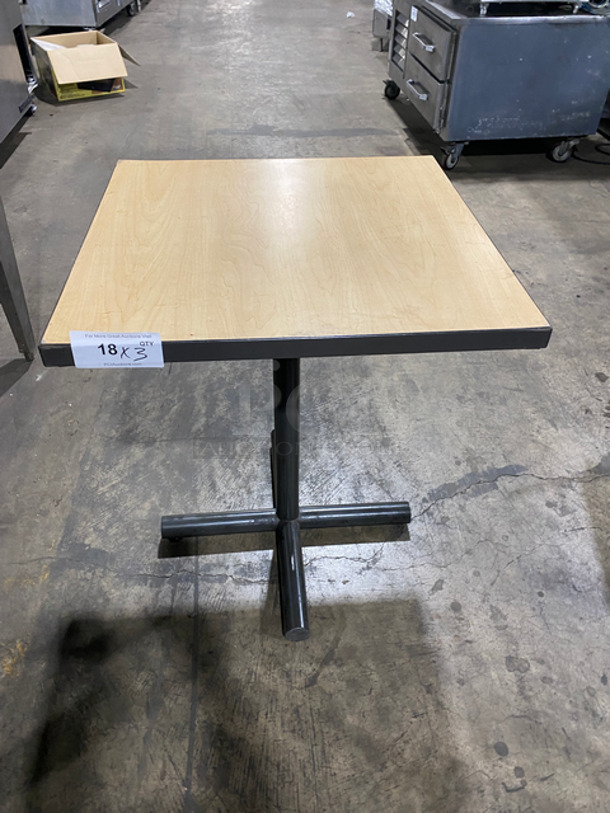 Square Table! With Metal Base! 3x Your Bid!