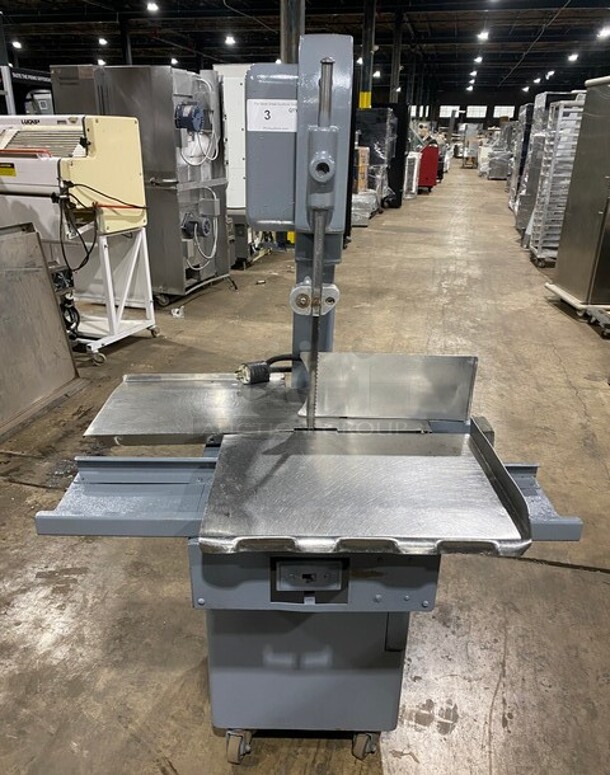 WOW! Hobart Commercial Floor Style Heavy Duty Meat Bandsaw! All Stainless Steel!  - Image 1 of 11