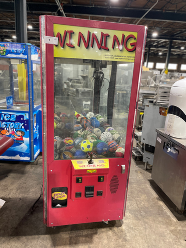 AWESOME! Innovative Concepts Commercial Pinnacle Junior Crane Game/ Claw Machine! Model: IC1000X SN: ICT030205 110V 60HZ