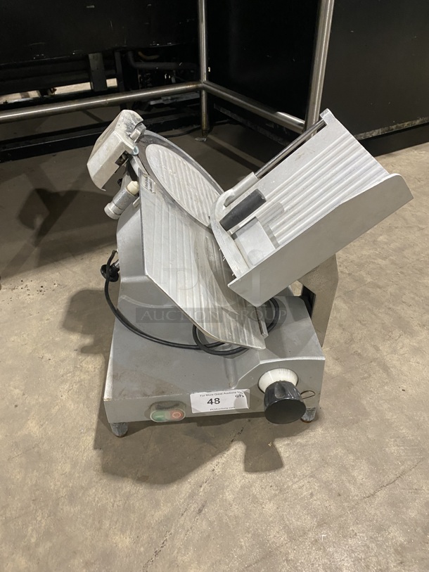 AVANTCO Stainless Steel Commercial Countertop Meat Slicer w/ Blade Sharpener! - Image 1 of 7