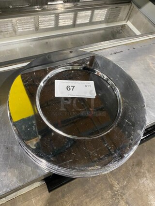 ALL STAINLESS STEEL ROUND SERVING TRAYS