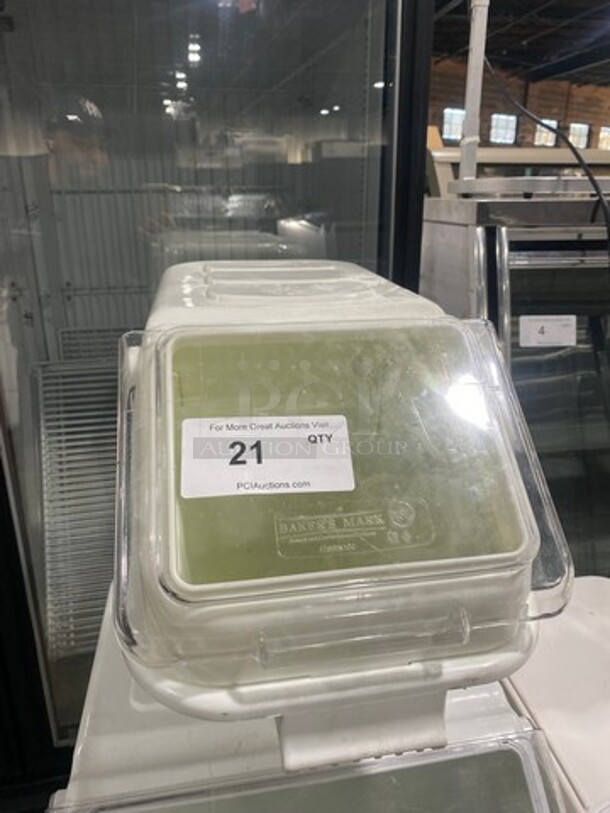 Bakers Mark Countertop White Poly Ingredient Bin! - Image 1 of 6