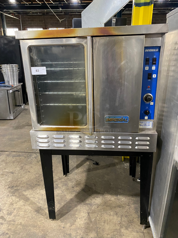 Imperial Commercial Natural Gas Powered Convection Oven! With View Through Door! With Metal Oven Racks! Stainless Steel! On Legs!