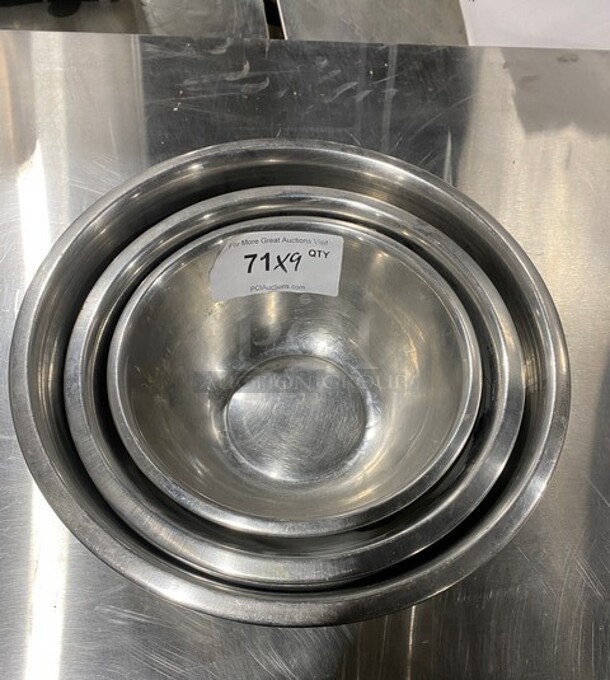 Choice All Stainless Steel Mixing Bowls! 9x Your Bid!