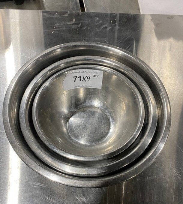Choice All Stainless Steel Mixing Bowls! 9x Your Bid! - Image 1 of 11