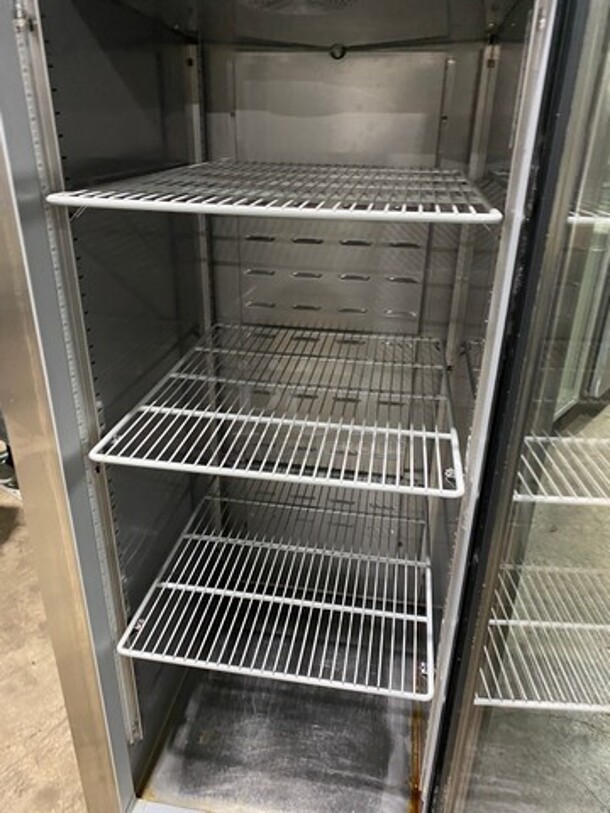 Hoshizaki Commercial Single Door Reach In Cooler! With View Through Door! Poly Coated Racks! Stainless Steel Body! On Casters! Model: CR1SFGECR SN: H50248E 115V 60HZ 1 Phase - Image 5 of 9