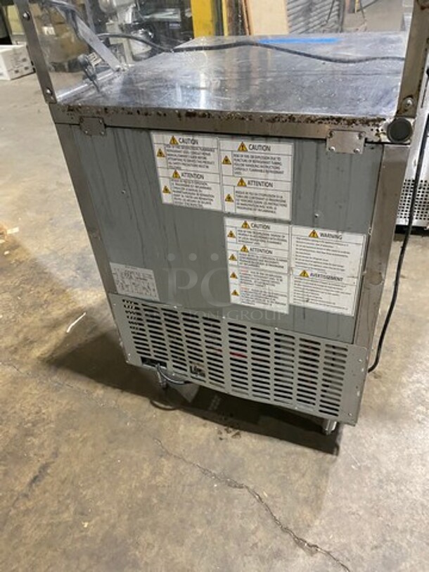 Turbo Air Commercial Single Door Lowboy/ Worktop Freezer! With Poly Coated Rack! With Plexi Glass! All Stainless Steel! On Legs! (Measurements Are Without Plexi Glass!) Model: MUF28N SN: H2K9U2FC631S 115V 60HZ 1 Phase - Image 4 of 8