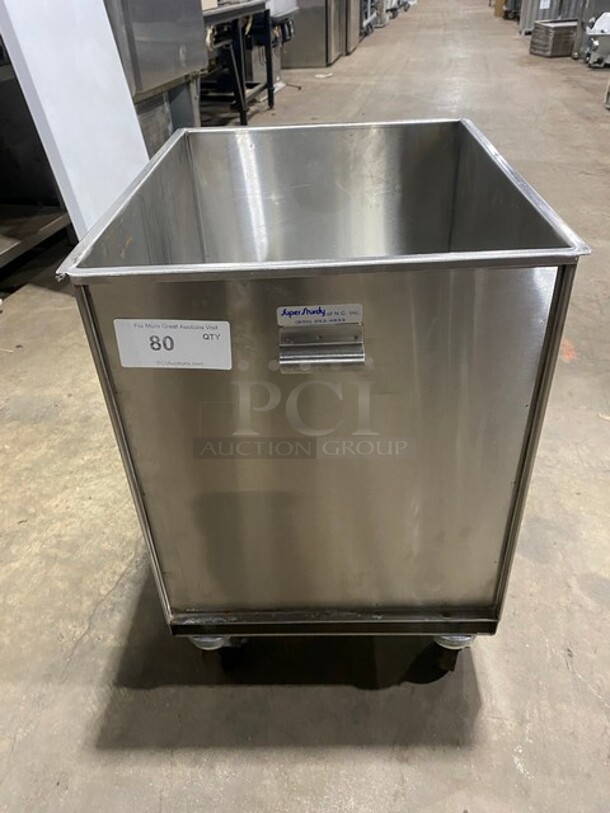 Super Sturdy Commercial All Stainless Steel Kitchen Cart! On Casters!