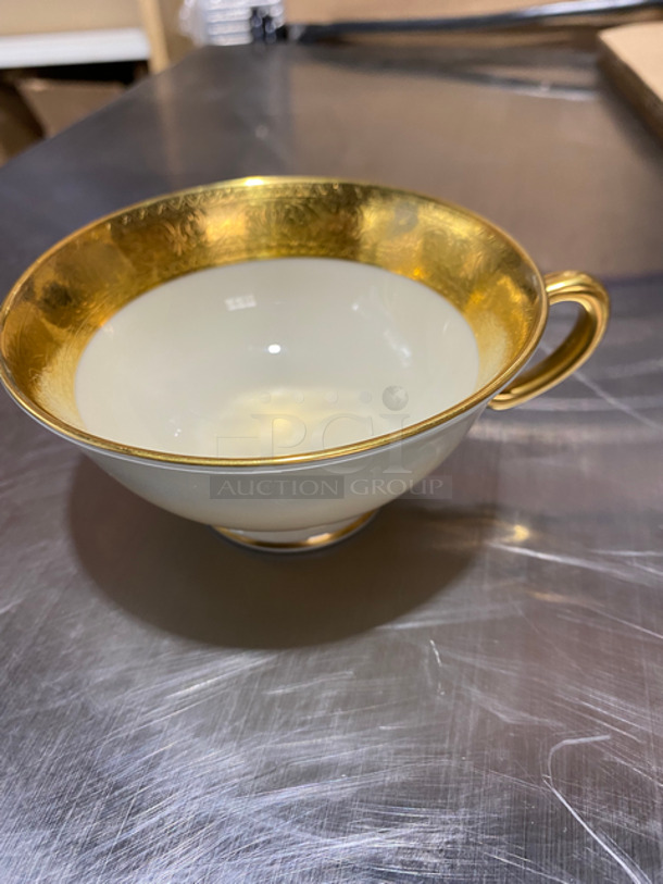 BEAUTIFUL! ELEGANT! BRAND NEW! NEVER USED! Lenox 12 Piece Teacups! Ivory With 24K Gold Trim Dinnerware Collection! Includes Protective Material Carrier! 12x Your Bid! - Image 7 of 7