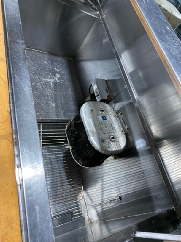 Commercial Refrigerated Sandwich Prep Table! With Chop Block Cutting Board! With 2 Door Storage Space! All Stainless Steel! On Legs! - Image 7 of 8